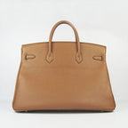 Hermes Birkin 35cm Togo Leather Handbags 6099 Light Coffee Golde
