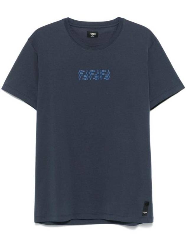 Fendi FF Labyrinth Short Sleeve T-Shirt Blue