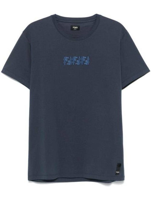 Fendi FF Labyrinth Short Sleeve T-Shirt Blue