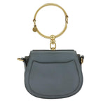 Chloe Nile small bracelet Hand Bag Leather 2way Blue Gold 99046