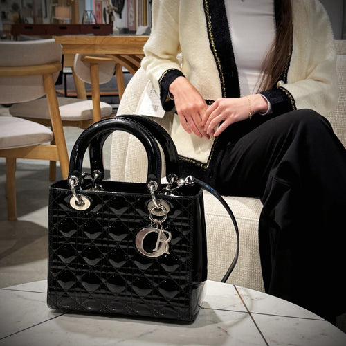 Christian Dior LadyDior Medium Patent leather Bag TWS