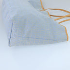 FENDI Zucchino Canvas Tote Bag Blue Silver99135