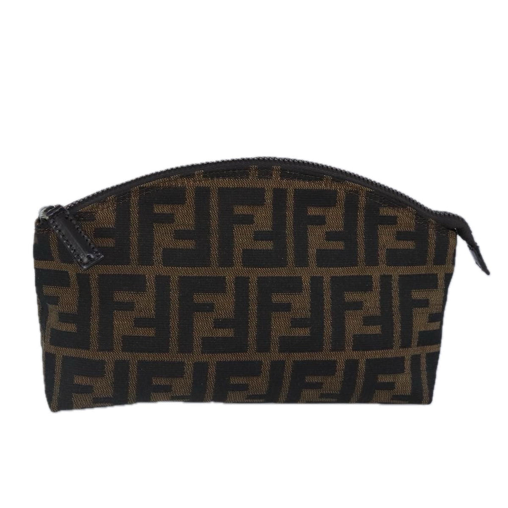 FENDI Zucca Canvas Pouch Brown Black99170