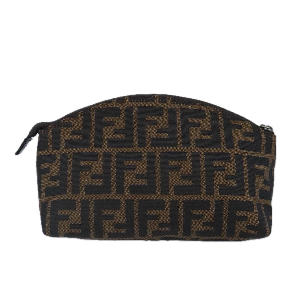 FENDI Zucca Canvas Pouch Brown Black99170