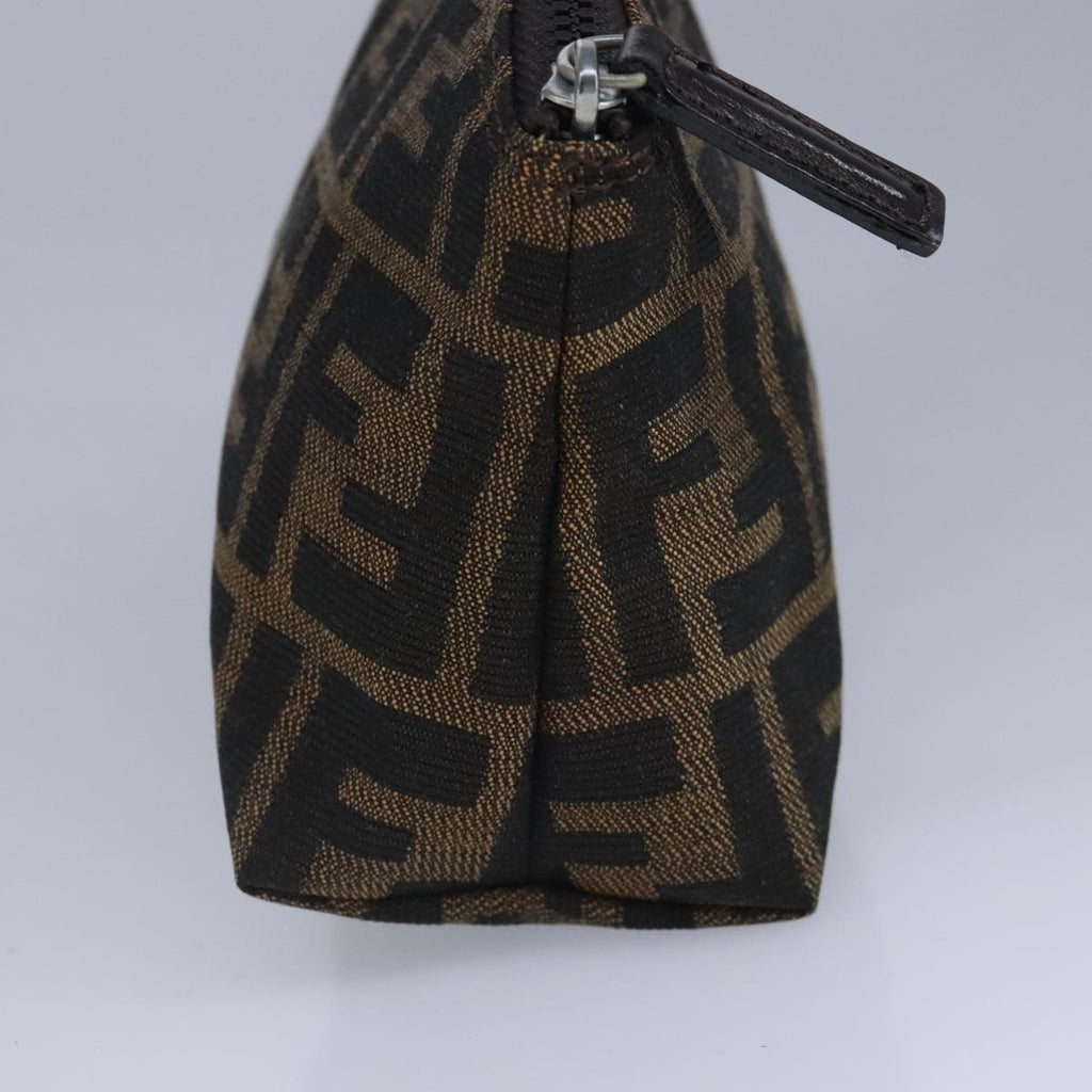 FENDI Zucca Canvas Pouch Brown Black99170