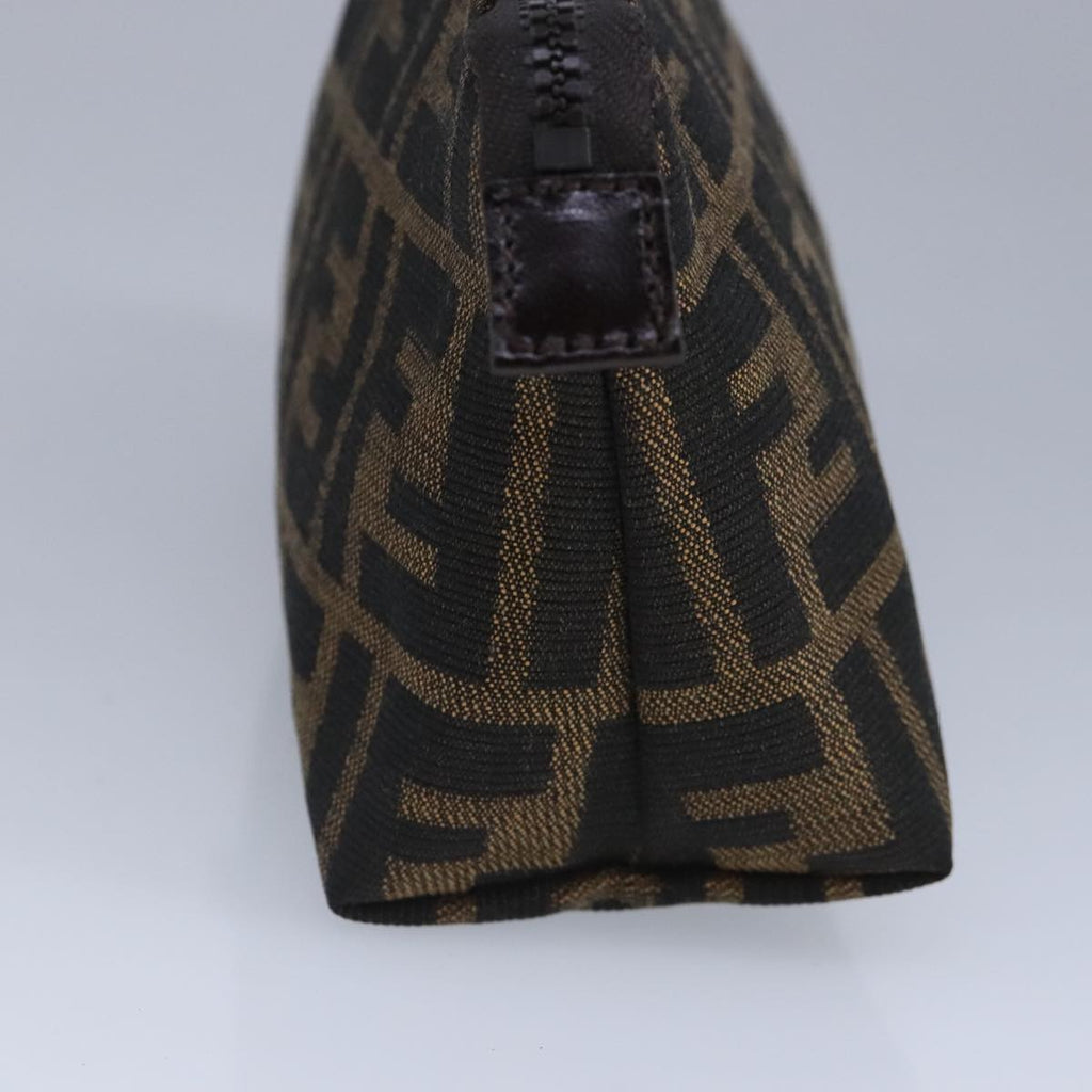 FENDI Zucca Canvas Pouch Brown Black99170