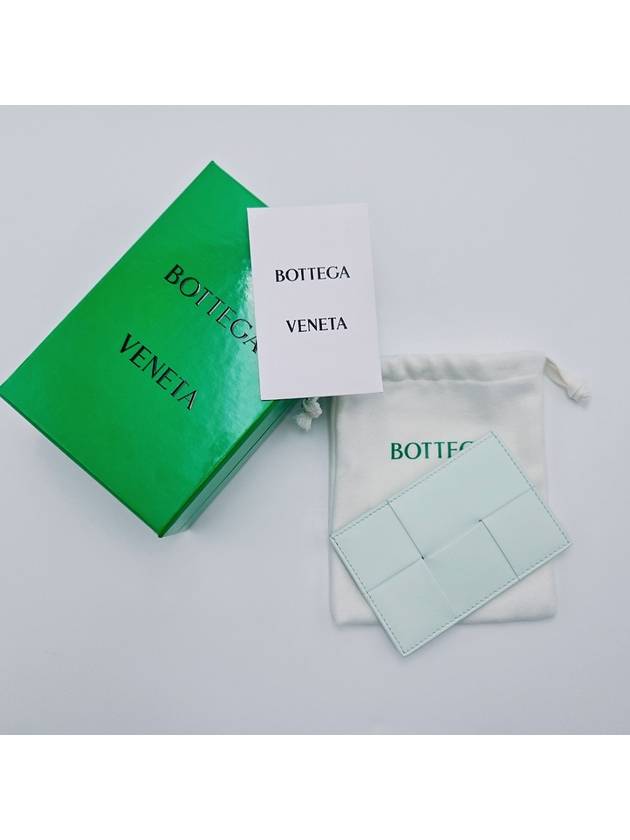Bottega Veneta Intrecciato Leather Card Wallet Glacier