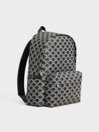 CELINE Triomphe Canvas Two-Tone Calfskin Medium Backpack Black