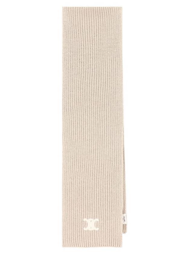 CELINE Triomphe Cashmere Muffler Ivory