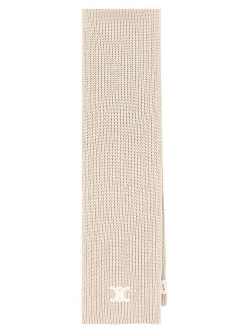 CELINE Triomphe Cashmere Muffler Ivory