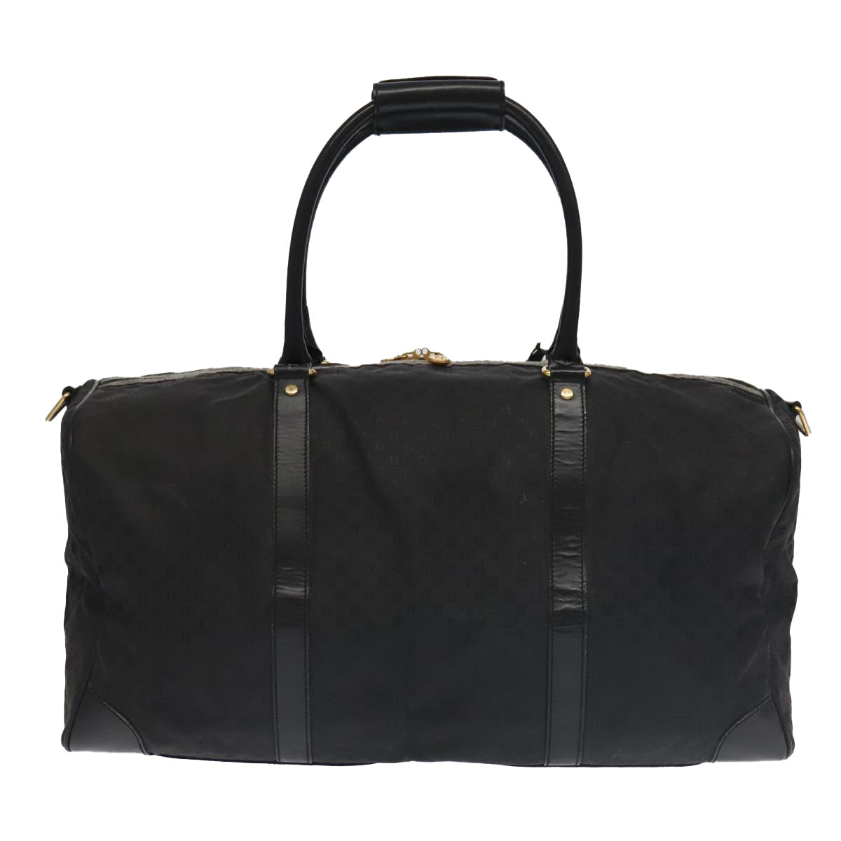 FENDI Zucchino Canvas Boston Bag Coated Canvas 2way Black99424