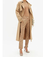Burberry Burberry Camel Christy Leather Skinny Trousers Brand Size 6 US Size 4