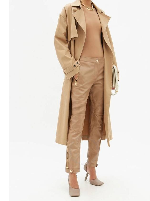 Burberry Burberry Camel Christy Leather Skinny Trousers Brand Size 6 US Size 4