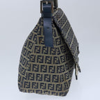 FENDI Zucchino Canvas Shoulder Bag Navy99738