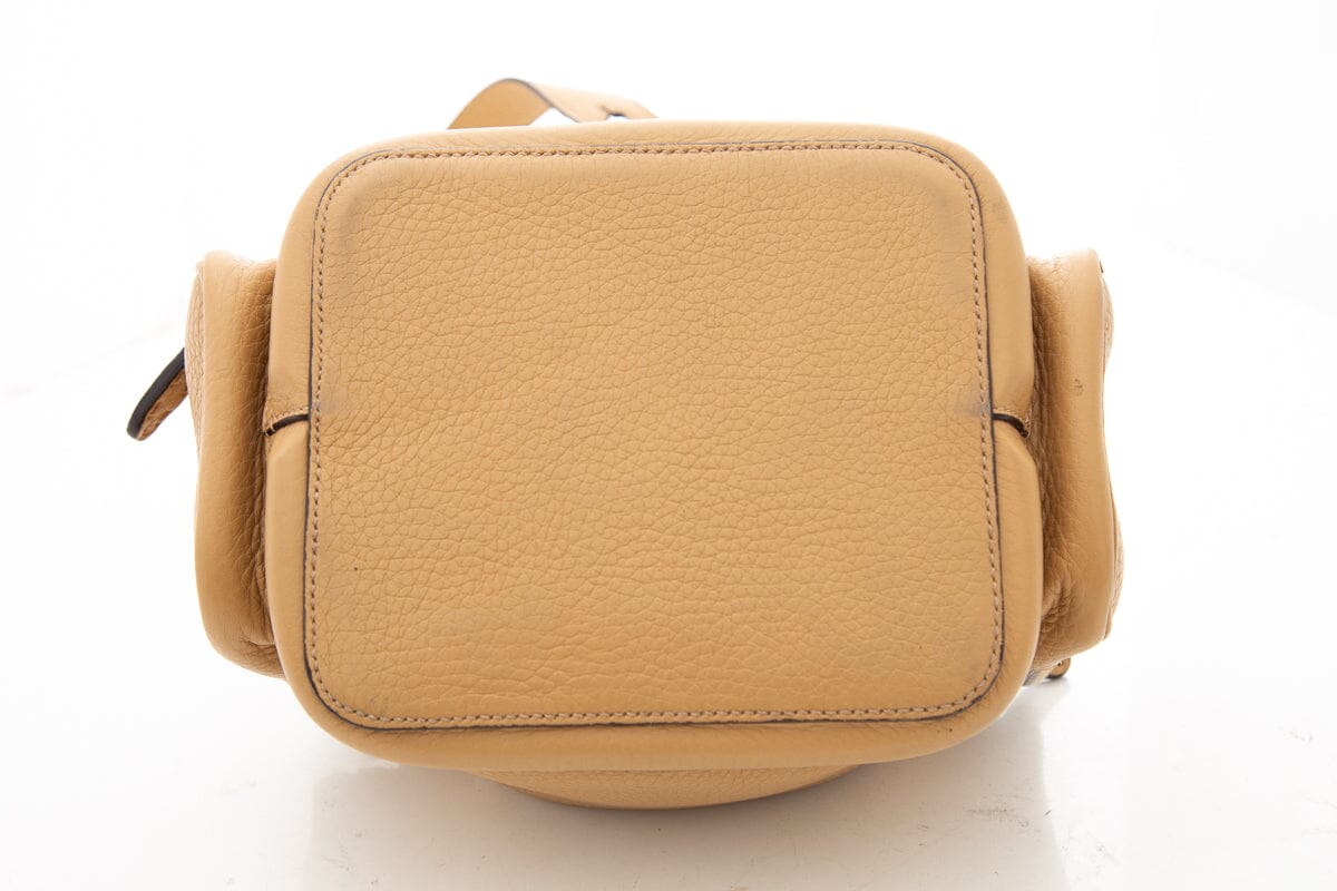 Fendi Mon Tresor Camel Leather Cross-Body Bucket