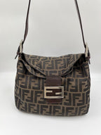 Fendi Mini Mamma Baguette in Brown Zucca Canvas