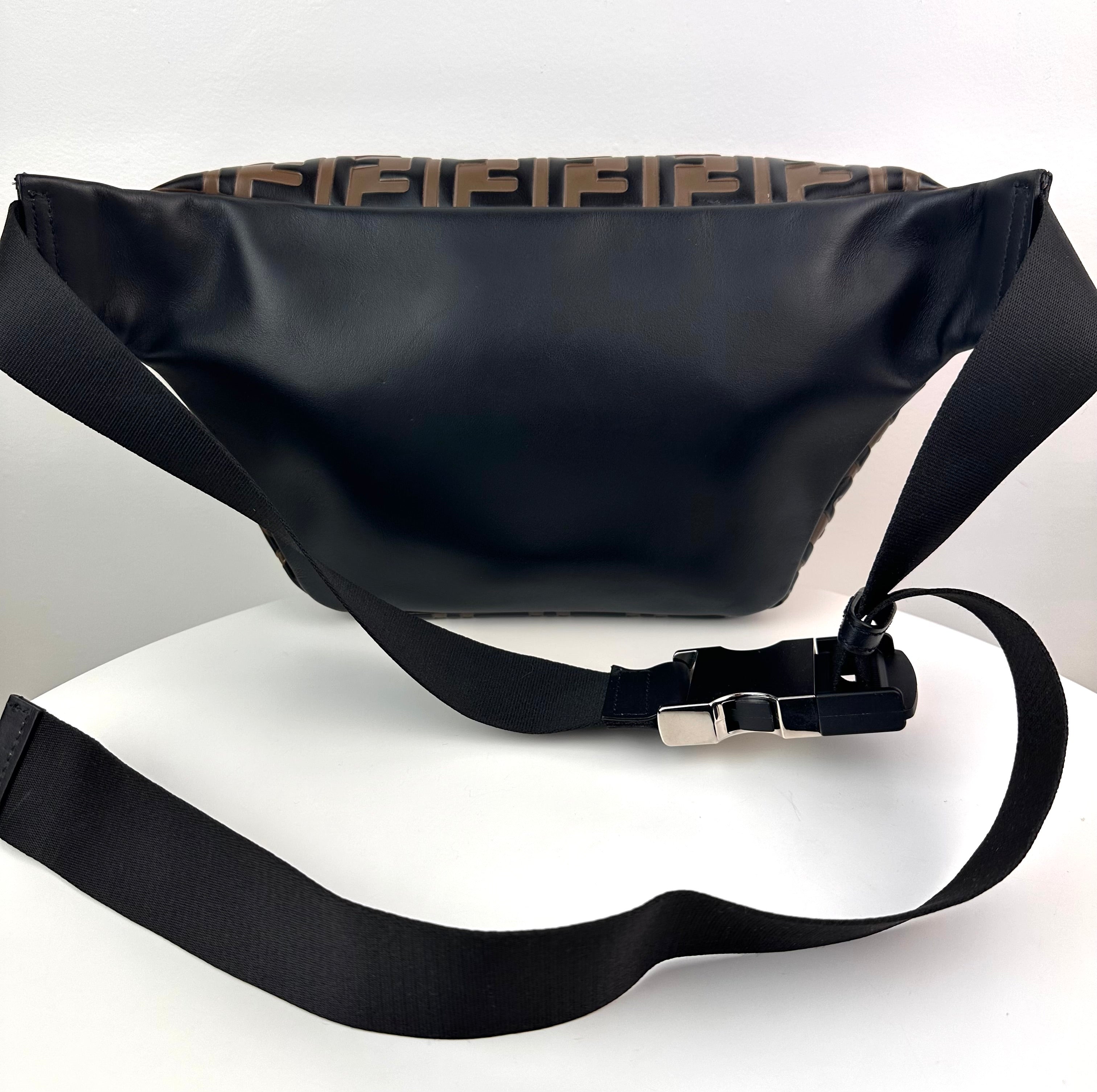 Fendi FF Monogram Leather Belt Bag