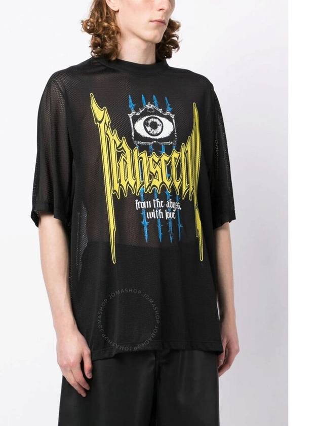 Burberry Burberry Slogan Print Nylon Mesh T shirt Size Small