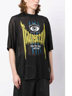 Burberry Burberry Slogan Print Nylon Mesh T shirt Size Small