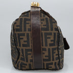 FENDI Zucca Canvas Vanity Pouch Brown Black gold99900