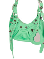 Balenciaga Le Cagole XS Lambskin Shoulder Bag Light Green