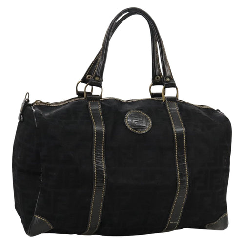 FENDI Zucca Canvas Boston Bag Black99966