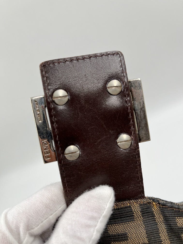 Fendi Mini Mamma Baguette in Brown Zucca Canvas