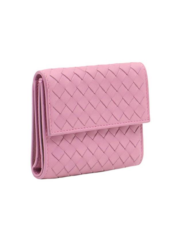 Bottega Veneta Pink Intrecciato VN 3 fold folder wallet 493284