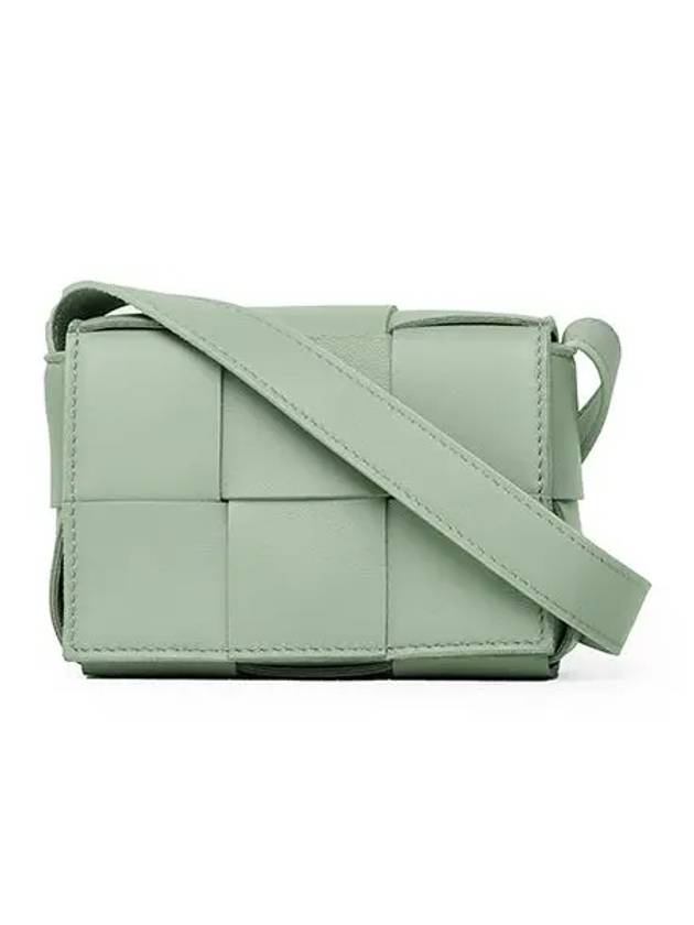Bottega Veneta Intrecciato Cassette Small Cross Bag Light Green