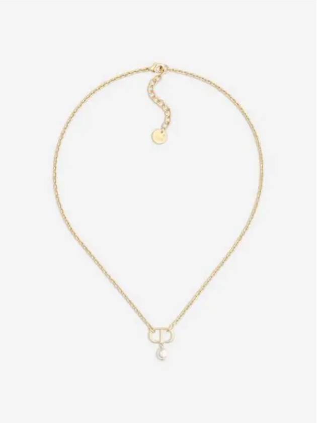 Petit CD Pearl Necklace Gold Dior