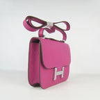Hermes Constance Cowskin Leather Bag H017 peach silver