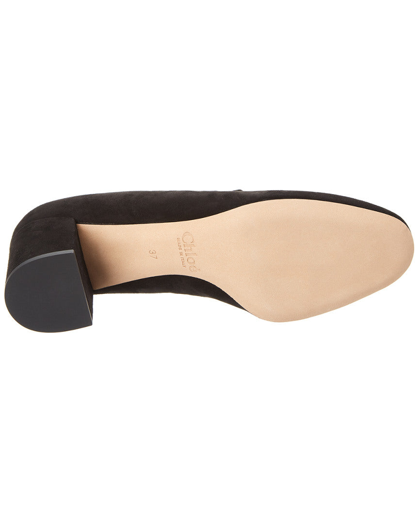 Chloe Lauren Scalloped Suede Pump