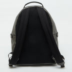 Fendi Metallic Grey Leather Monster Eyes Rounded Backpack