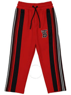 Burberry Burberry Boys Bright Red Monogram Motif Stretch Jersey Track Pants, Size 3Y