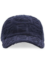 Fendi FF All Over Logo Pattern Ball Cap Blue