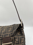 Fendi Mini Mamma Baguette in Brown Zucca Canvas
