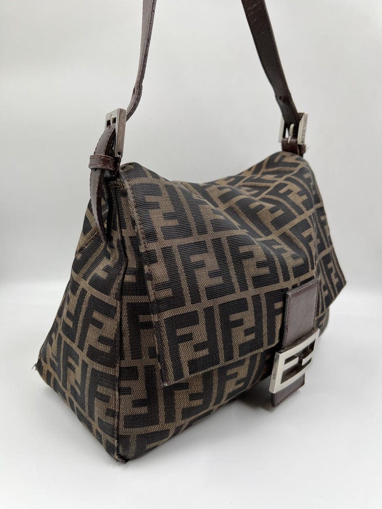 Fendi Mamma Baguette in Brown Zucca Canvas
