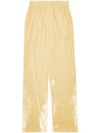 Balenciaga Velvet Effect Straight Pants Yellow