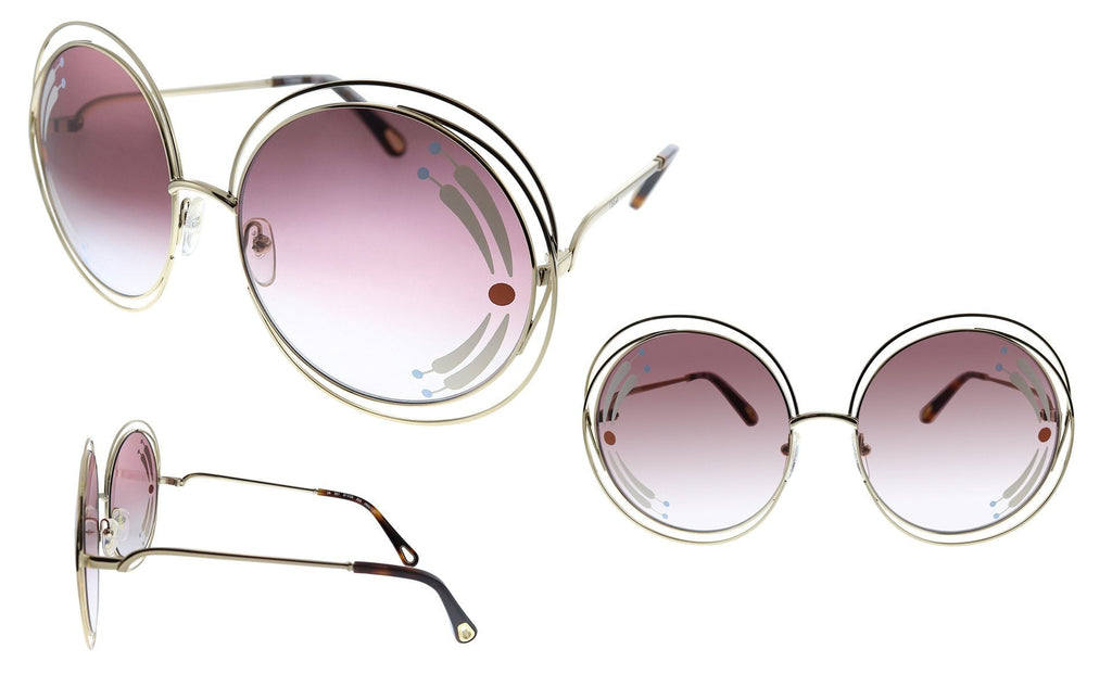 Chloe CE114SRI Gold Round Sunglasses