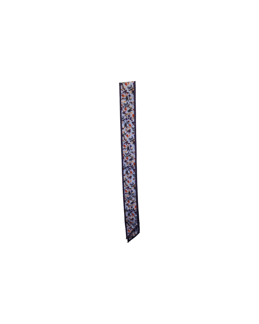Chloe Floral Printed Scarf in Light Blue Silk