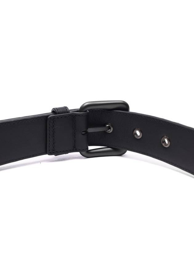 Bottega Veneta Intrecciato Leather Belt Black