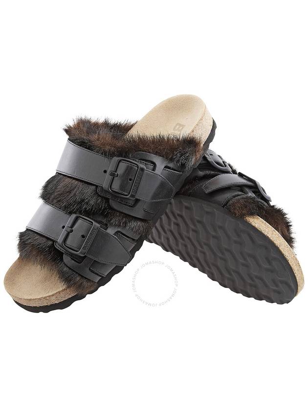 Burberry Burberry Men's Black Ackland Faux Fur Slides, Brand Size 41 (US Size 8)