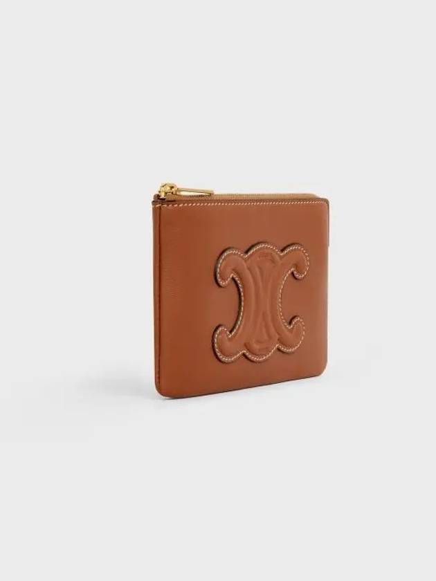 CELINE Triomphe Pouch Card Wallet Tan