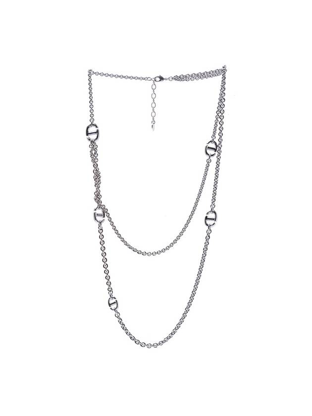 CD Navy Necklace Silver Dior