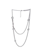 CD Navy Necklace Silver Dior