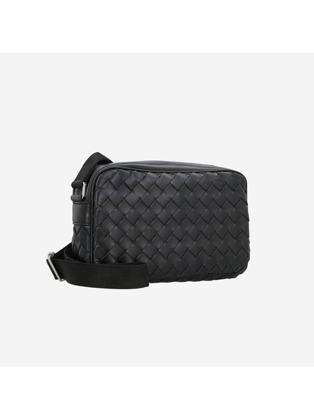 Bottega Veneta Classic Intrecciato Small Camera Cross Bag Black