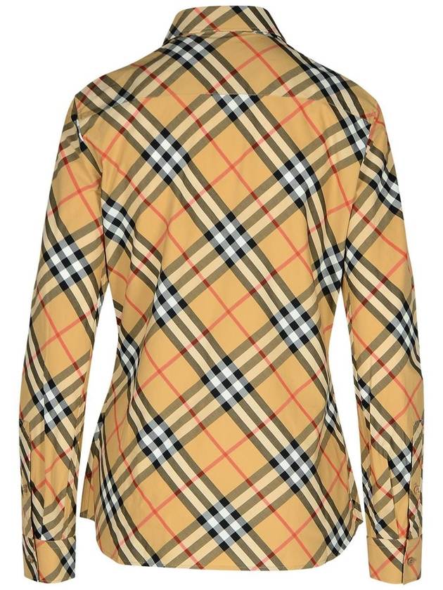 Burberry Check Pattern Shirt Beige