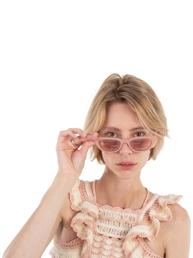 Fendi Fendi Pink Logo Folding Cat Eye Ladies Sunglasses FE40089I 72U 53