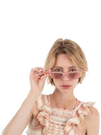 Fendi Fendi Pink Logo Folding Cat Eye Ladies Sunglasses FE40089I 72U 53