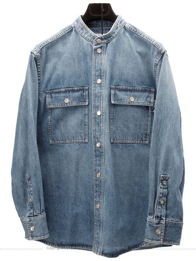Bottega Veneta Denim China Collar Shirt 1006hv